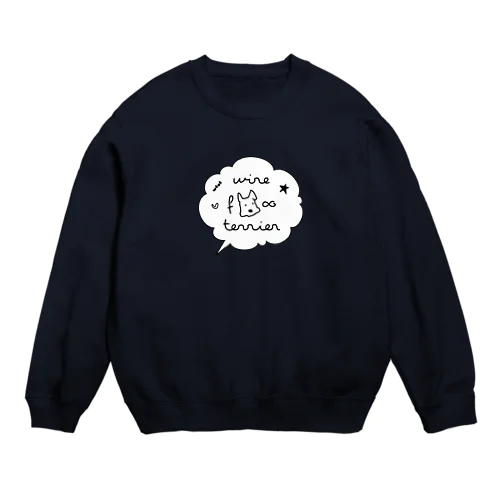 吹き出しwire fo∞ terrier ロゴ Crew Neck Sweatshirt