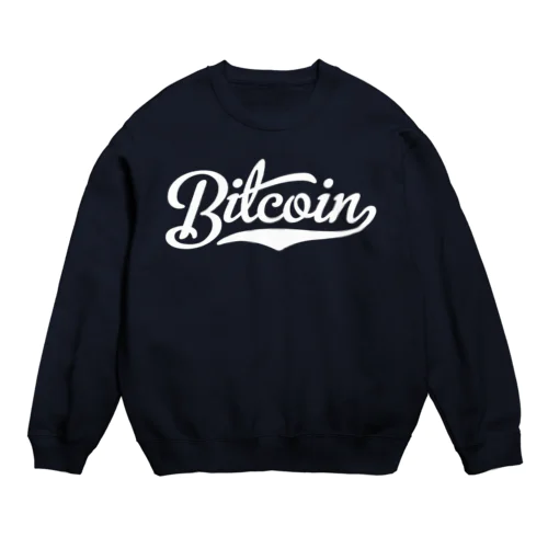 bitcoin #1 white font Crew Neck Sweatshirt