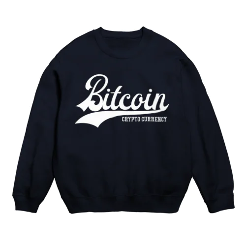 bitcoin #2 white font Crew Neck Sweatshirt