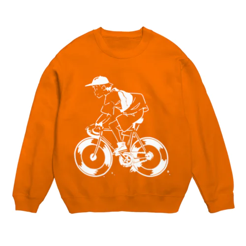 ピストバイクでポタリング Crew Neck Sweatshirt