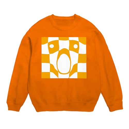 驚く市松模様 Crew Neck Sweatshirt