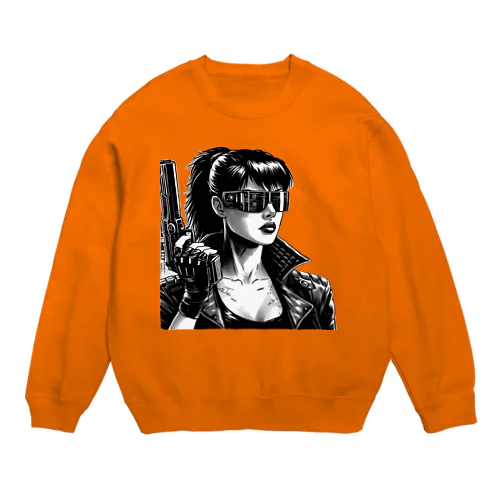 サイバーパンクガールNo.8 Crew Neck Sweatshirt