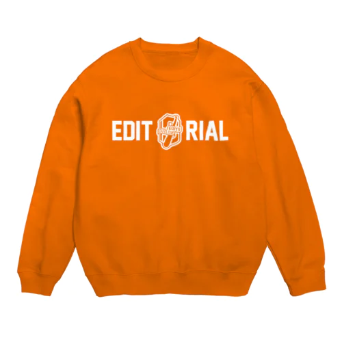 EDITORIAL logo white Crew Neck Sweatshirt