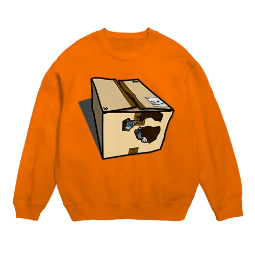 ダンボールの中のギン Crew Neck Sweatshirt