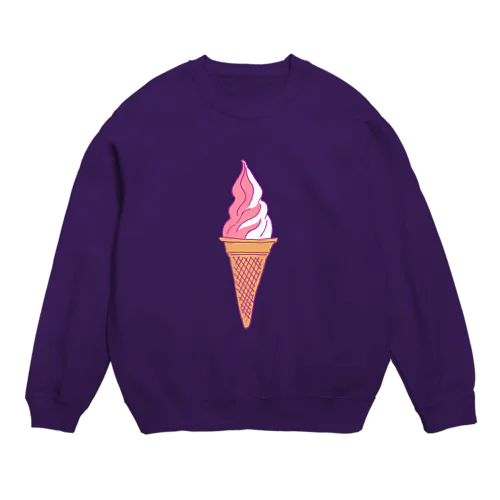 ソフトクリームミックスストロベリー味 Crew Neck Sweatshirt
