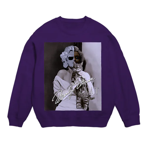 MarilynMonroe　&　CAT Crew Neck Sweatshirt