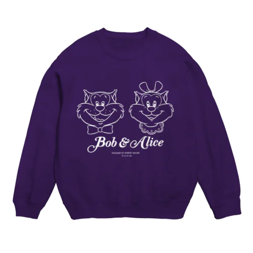 ボブ＆アリス正面（白線画） Crew Neck Sweatshirt