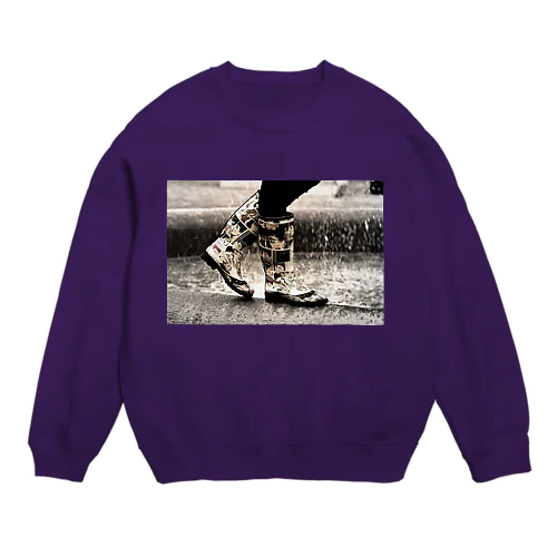 おしゃれ カジュアル レインブーツ Crew Neck Sweatshirt