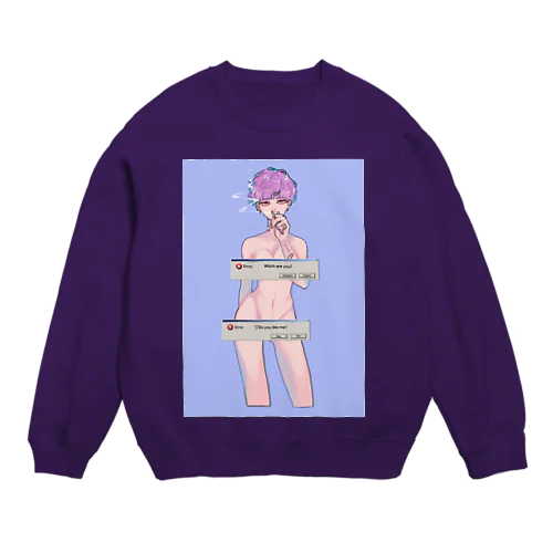 cigarette girl sweat 2 Crew Neck Sweatshirt