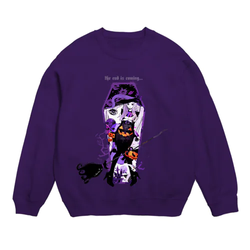 ALICE THE END アリスドール 柩型 紫 Crew Neck Sweatshirt