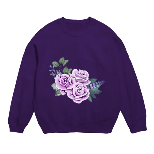 バラ柄 Crew Neck Sweatshirt