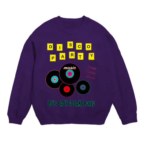 ヴィンテージ風ディスコパーティー Crew Neck Sweatshirt