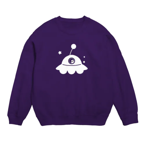 UFO 白 Crew Neck Sweatshirt