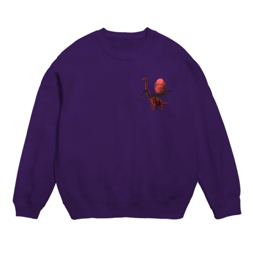 Dinosaur red Crew Neck Sweatshirt