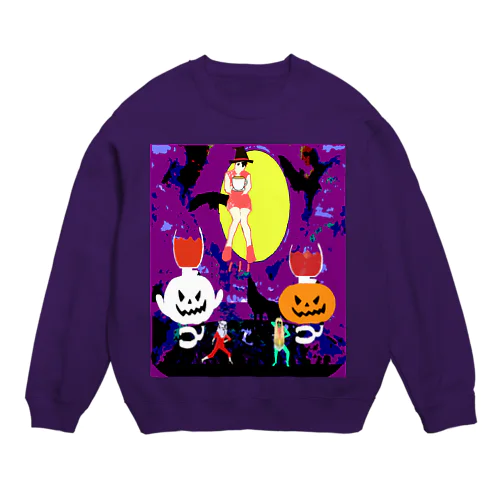 ハロウィーンコーヒーパーティー Crew Neck Sweatshirt