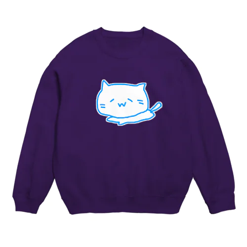 ふにゃあ(´ω`)文字なし Crew Neck Sweatshirt