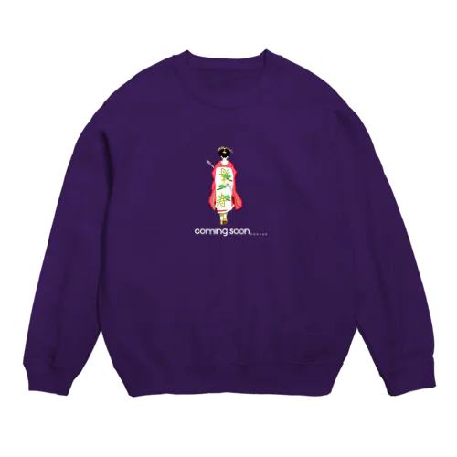 サンパチマイクを持った舞妓 Crew Neck Sweatshirt