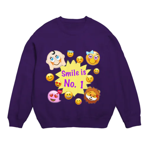 Smile is No.1 Crew Neck Sweatshirt