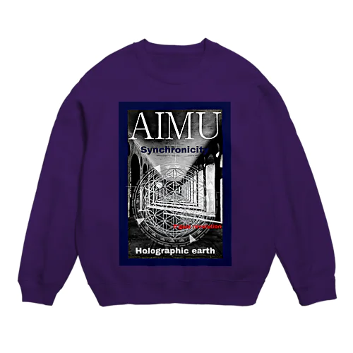 AIMU 誌　Holographic earth Crew Neck Sweatshirt