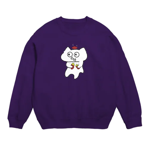 おいもほくほくじゅるねこ Crew Neck Sweatshirt