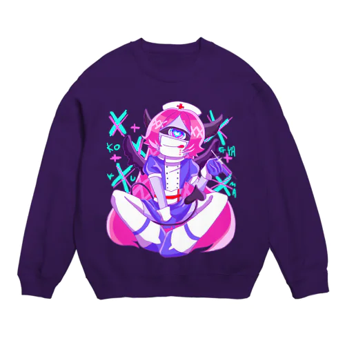 天使なこぎゃくまちゃん Crew Neck Sweatshirt