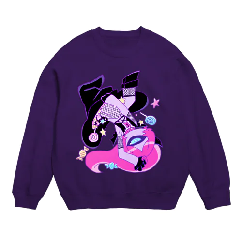 ハロ～こぎゃくまちゃんwin! Crew Neck Sweatshirt