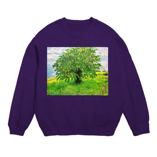 輝くような孤立するキングサリの木：Laburnum Tree in Splendid Isolation Crew Neck Sweatshirt