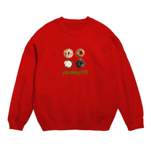 クッキーみたらドーナツも Crew Neck Sweatshirt