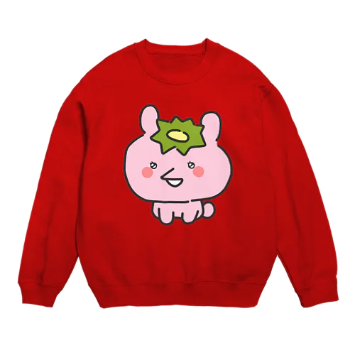 かっぱうさぎ（ピンク） Crew Neck Sweatshirt