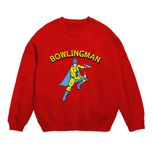 ボーリングマン　アメコミヒーロー風 Crew Neck Sweatshirt