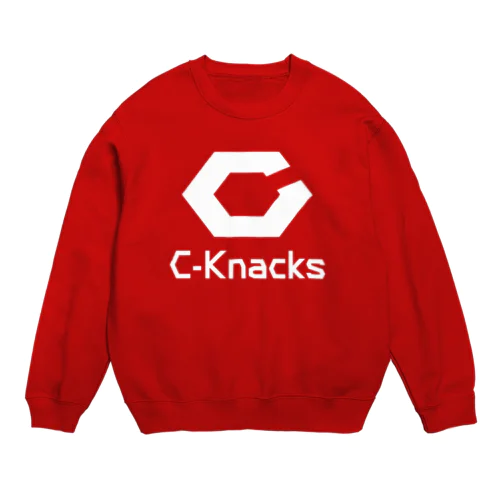 C-Knacks Logo / White Crew Neck Sweatshirt