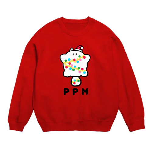 めりークリスマスぽぽも Crew Neck Sweatshirt