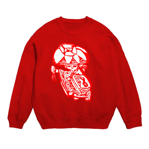 めんそーれ沖縄赤花 Crew Neck Sweatshirt