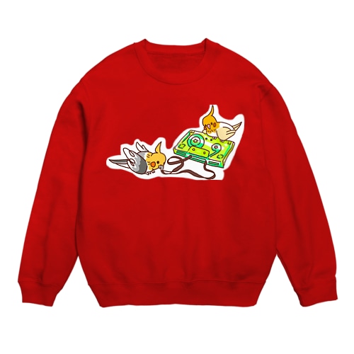 オカメインコとむちゃくちゃカセットテープ Crew Neck Sweatshirt