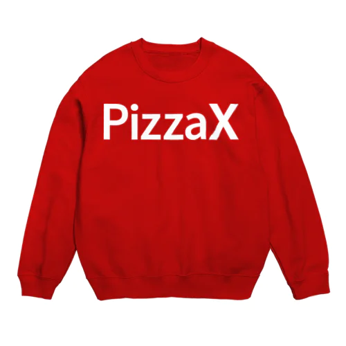 PizzaX - white logo Crew Neck Sweatshirt