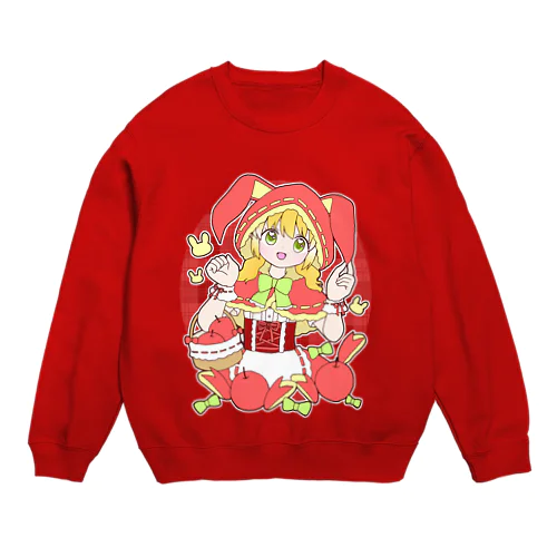 うさぎリンゴ赤ずきんちゃん Crew Neck Sweatshirt