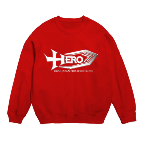 HEROロゴ赤＆オレンジ Crew Neck Sweatshirt