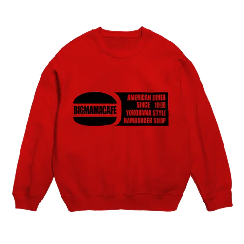 Bigmamacafe ブラックロゴ Crew Neck Sweatshirt