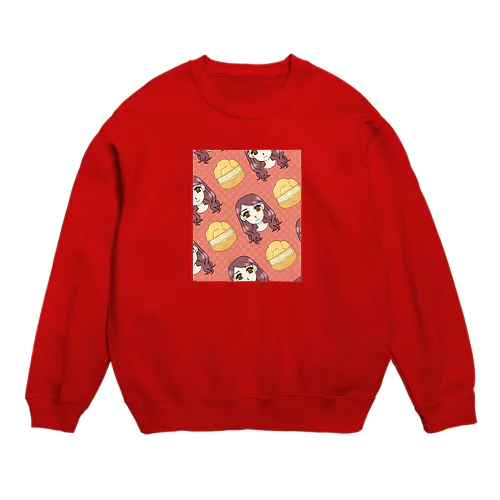 シュークリームとシューコちゃん Crew Neck Sweatshirt