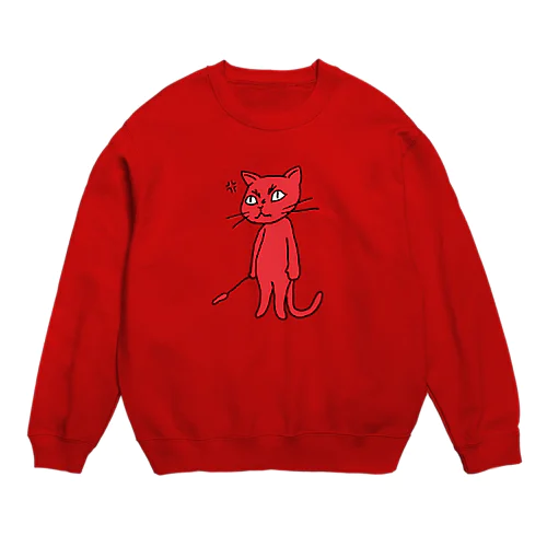 怒ネコ Crew Neck Sweatshirt