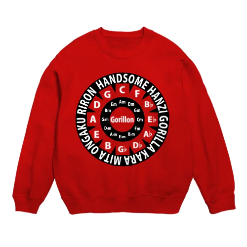 HANZI専用RED Crew Neck Sweatshirt