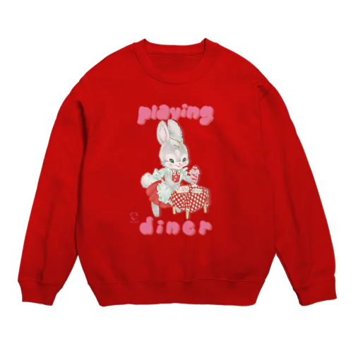 diner bunny Crew Neck Sweatshirt