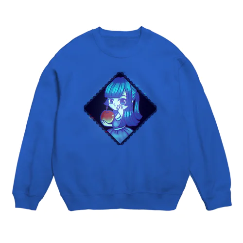 りんごもってる女の子 Crew Neck Sweatshirt