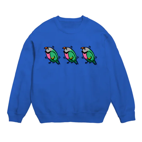 ダルマインコのカゲトラさん（呼び鳴き・トリオ） Crew Neck Sweatshirt