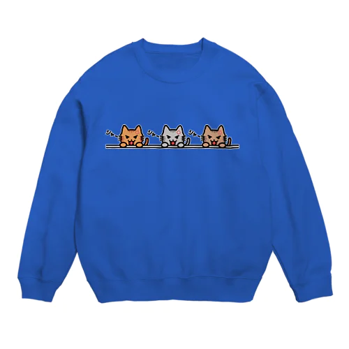 シャーシャーシャー（とらさん） Crew Neck Sweatshirt