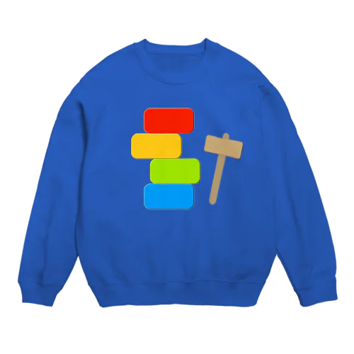 人間ダルマ落とし Crew Neck Sweatshirt