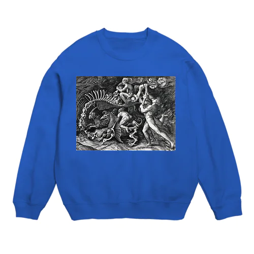 魔女の巡業 [切り取り]、アゴスティーノ・ヴェネツィアーノ 1520年頃 Crew Neck Sweatshirt