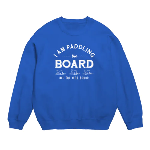 PADDLING THE BOARD _white Crew Neck Sweatshirt