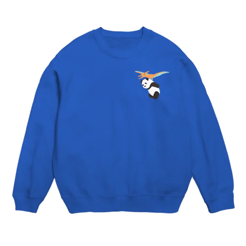 プテラノドンと飛ぶ（ワンポイント) Crew Neck Sweatshirt