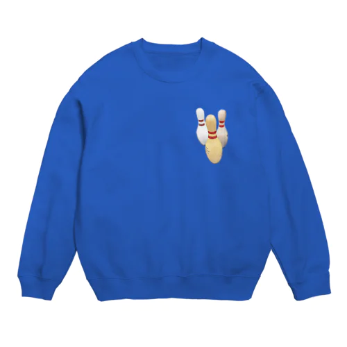 ボウリングピン2本線シリーズ Crew Neck Sweatshirt